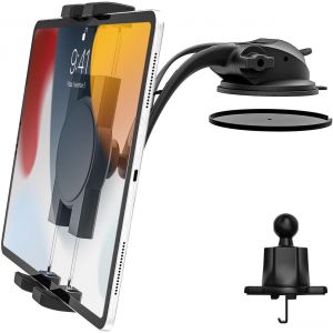 Porte Tablette Ventouse Voiture Avant, Support Tablette Voiture Tableau de Bord Ventilation Pare-Brise, Fixation Universel Voiture pour iPad Pro Air Mini, Galaxy, T&eacute;l&eacute;phone & Tablet 4-12.9 - Neuf