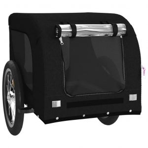 Remorque Chariot Transport De V&eacute;lo Pour Animaux De Compagnie Noir Helloshop26 02_0044212 - Neuf