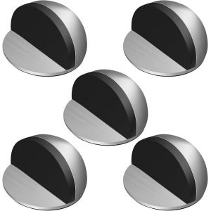 5 pièces Arrêts de Portes, Inoxydable Adhesive Butées de Porte, Butées avec pare-chocs en caoutchouc, Stop-Porte Adhésif pour tous les sols durs, Assurer la protection de nos portes et murs - Neuf