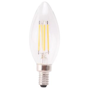 Dimmable E12 4w Cob Bougie Flamme Filament Led Ampoule Lampe 10x3.5cm - Neuf