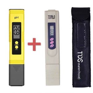 TDS mètre 0-9990ppm numérique PH mètre 0.01 PH haute précision stylo testeur d'eau TDS & PH mètre 0-14 PH LCD PPM testeur filtre d'aquarium - Type PH-TDS-H3 with bag - Neuf