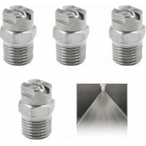 Buses de pulvérisation haute pression en acier inoxydable - pour nettoyants de surface Buse de lavage 65 degrés Ouverture 1,3 mm Raccord fileté 1/4 - Neuf