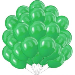 Sjzg-Lot De 25 Ballons Verts De 25,4 Cm Avec Ruban De Ballons Verts De 10 M Pour D&eacute;coration D'anniversaire, Mariage, Jungle, Safari, D&eacute;coration De F&ecirc;te - Neuf