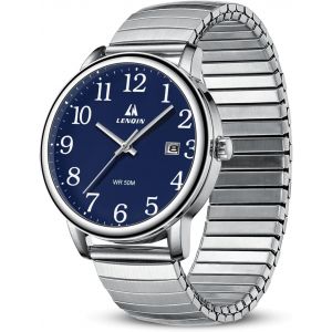 Fdjhy-Montre Homme En Acier Inoxydable Avec Grand Cadran Numérique, Facile À Lire, Montre À Quartz Étanche Pour Hommes - Neuf