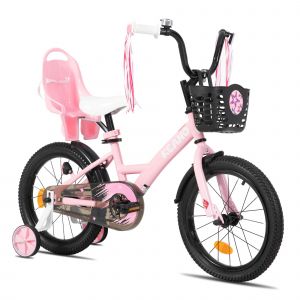 V&eacute;lo Enfant Fille 20 Pouces Keano Zinnia Stabilisateurs Panier Et Si&egrave;ge De Poup&eacute;e Rose - Neuf