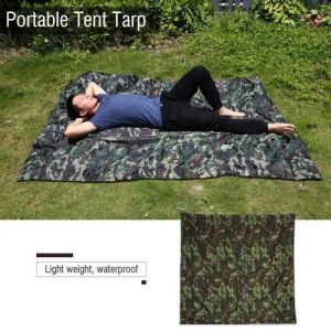 Tapis De Sol Tente B&acirc;che De Tente Anti-Pluie, Anti-Uv (Camouflage Outdoor Camping Portable 2 * 2m) - Neuf