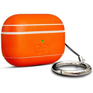 KALANKA-Dreem Om AirPods Pro 2 Housse en Cuir Vegan - Compatible avec Les écouteurs sans Fil Bluetooth Apple pour iPhone - Orange - Neuf