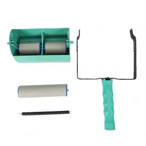 5 Pouces de l'Impression du Motif de Rouleau en Caoutchouc Souple, à la Tête de Deux Couleurs l'Outil Pinceau pour l'Art et l'Artisanat des Projets - Neuf