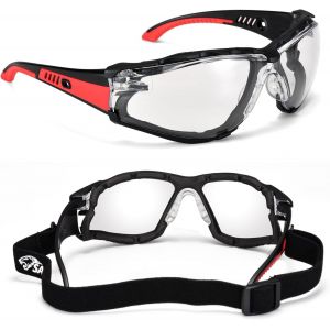 Ershi-Lunettes De Sécurité De Travail Transparentes Anti-Buée, Anti-Rayures, Uv 400, Résistantes Aux Chocs. Ce En166 Lunettes De P[567] - Neuf