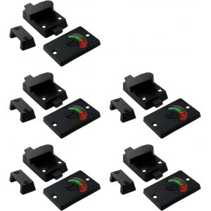 ChenQuanSarl-5 Pièces Poignées De Porte En Acier Inoxydable, Serrure De Porte Avec Loquet Indicateur Et Verrou De Verrouillage, Indicateur Verrouillage Et Levier Pour Salle De Bain Wc Toilettes Publi - Neuf