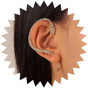 Kal-Boucles D'oreilles Gothiques De Serpent Or Animaux Rampants Grimpants Boucles D'oreilles De Serpent Punk Veste D'oreille Piercing Boucles D'oreilles De Serpent Pendantes Droite Pour Femmes - Neuf
