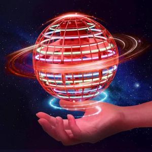Sansh-Boule Volante Lumineuse, Flying Ball Hover Ball, Led Balle Boomerang Air Ball, Fly Spinner Mini Drone Boule Volante Magique Rotative, Fly Orb Pour Enfants, Extérieur Intérieur (Rouge)-Trahoo - Neuf