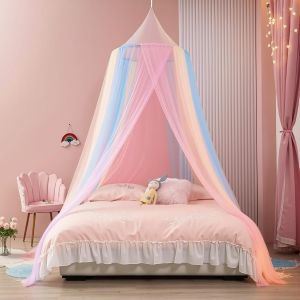 Kal-Moustiquaire De Lit, Ciel De Lit Fille, Grande Moustiquaire Pour Décorer La Pièce Et Éviter Les Insectes, Anti-Mosquito Bed Canopy Bed Canopy Dome Facile À Installer - Neuf