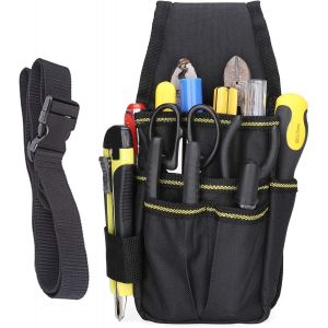 CHECARZHN--NO1-Einture Porte Outils, Sac De Ceinture Pour Outil De Quincaillerie, Sac À Outils Multifonctionnel, 15 Poches Professionnel Et Compact Oxford Double Épaissie Imperméables Pour Électricien Tech - Neuf