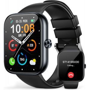 Blazeflux-Smartwatch Homme Femme (Appels), Ecran Hd 1.83"", Moniteur Coeur/Sommeil/Spo2, 110 Modes Sport, Ip68, Android Ios, Noir - Neuf