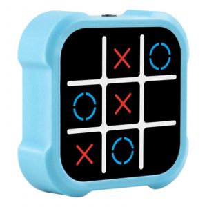 Jeu De Morpion, Jeu D'&eacute;checs Classique, Jeu De Soci&eacute;t&eacute;, Puzzle 4 En 1, Jeu &Eacute;ducatif &Eacute;lectronique Portable Pour Enfants, Bleu - Neuf