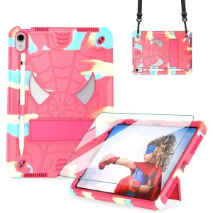 &Eacute;tui Pour Ipad 10e G&eacute;n&eacute;ration 10,9"" Avec Film De Protection D'&eacute;cran, &Eacute;tui De Protection Mignon De Dessin Anim&eacute; Pour Enfants, Support Stable, Bandouli&egrave;re, Porte-Stylo Compatible Avec Ipad 2022 - Neuf