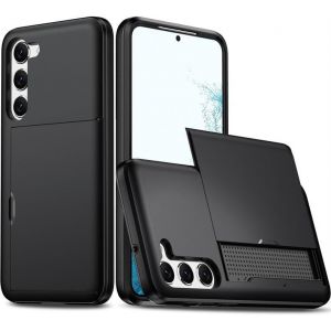 JGD-Compatible avec Coque Samsung A56 5G avec Porte-Cartes Portefeuille, Coqu pour Samsung Galaxy A56 5G/ A36 5G Protection Coulissant Cache &Eacute;tui Silicone Antichoc Housse Cover (Noir) - Neuf