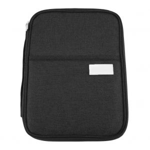 HJLIAN Porte-passeport de voyage, organiseur de cartes de credit, portefeuille, porte-documents, porte-cartes (noir, taille L) - Neuf