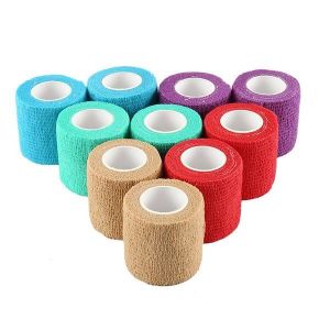 Lot De 10 Rouleaux De Bandage Adhésif Cohésif De 7,5 Cm ¿ Polyvalents Pour Les Premiers Secours, Le Sport Et Les Soins Vétérinaires ¿ Couleurs Assorties - Neuf