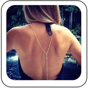 Kales-Collier En Y Vintage Avec Toile De Fond En Cristal Et Strass-Dos Long-Cha&icirc;ne Longue En Cristal-Cha&icirc;ne De Corps D'&eacute;t&eacute;-Bijoux Pour Femmes Et Filles - Neuf