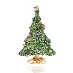 Strass Vintage De No&euml;l Broche Cristal Pour Les Femmes Et Les Filles &Eacute;l&eacute;gantes De Vacances De Bijoux Accessoire Multicolore - Neuf