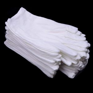 JEXNOVASHOP-Lot de 12 paires de gants, en coton blanc, confortables et respirants, pour les soins de la peau, l'examen des bijoux, le travail quotidien, et bien plus encore - Neuf
