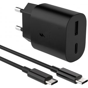 LORANKA-Chargeur USB C Samsung 25W,2-Port Charge Rapide Prise USB-C et USB-A avec Type C Cavo pour Samsung Galaxy S25 S24 S23 S22 S21 S20 Ultra FE,A56 A55 A54 A36 A35 A34 A16,Z Flip 7/6 Secteur Adapt - Neuf