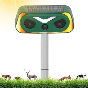 Répulsif Chat Ultrason,Repulsif Chat Solair Usb Répulsif Animaux 2 Modes,Repulsif Chat Exterieur Ip66 Imperméable Avec Détecteur Et Flash Pour Anti Chats Chiens Souris Ratons Animaux De Jardin - Neuf