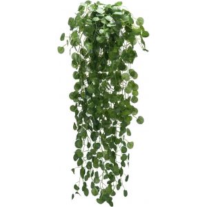 KALANKA-4 Pièces Plante Artificielle Tombante Realiste Plantes Suspendues Artificielles Interieur Fausse Plante Verte Tombante pour Décor Salon Cuisine Balcon (90cm) - Neuf