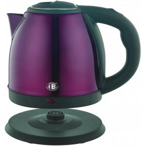 KALANKA-, HG5011-PUR, Bouilloire &eacute;lectrique 1.8L INOX sans Fil Violet, r&eacute;sistance &agrave; Fond Plat 1500W, arr&ecirc;t Automatique, Niveau de Remplissage ext&eacute;rieur, Filtre int&eacute;gr&eacute;, Base &agrave; 360&deg; - Neuf