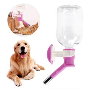 Bouteille D'eau Pour Animaux 500 Ml - 24 X 12 X 8 Cm, Bouteille Suspendable Pour Chien, Chat, Lapin Et Autres Animaux De Compagnie, En Acier Inoxydable Et Plastique Sans Danger - Neuf