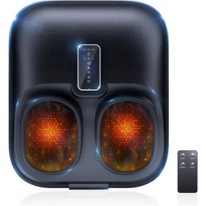 Massage Des Pieds Shiatsu Chauffant Avec Compression D'air, T&eacute;l&eacute;commande, Modes Multiples, Pour Bureau Et D&eacute;tente &Agrave; Domicile - Convient Jusqu'&agrave; La Taille Eu 46 - Neuf