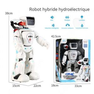 C Robot t&eacute;l&eacute;command&eacute; 38x22x15cm questions r&eacute;ponses interactives de dialogue intelligent robot miniature blanc animal anime - Neuf