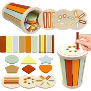 Montessori Color Learning Toy from 1 Year Old,Montessori Toy for 1 2 3 Year Old,Educational Toy for Baby from 12 Months,Gift for Kids,Macarons - Neuf