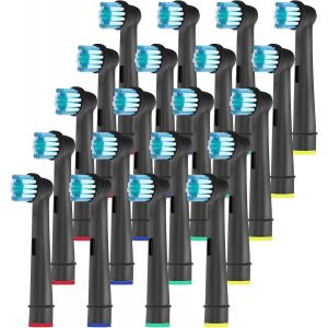 Kgabery-(20) Têtes De Brosse À Dents Électrique Rechargeable Pour Oral B Têtes De Rechange Compatible Avec Cross Action,Vitality,Sensitive,Professional Care,Etc. - Neuf
