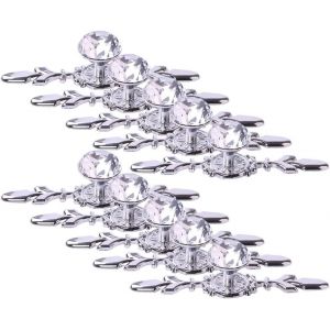 10pcs Cristal Boutons de Tiroir Tire sur les Poignées,6.7"" Diamant Cabinet Tire,Bling Verre Commode Boutons,Claire Cabinet des manches avec le Dos de la Plaque pour la Cuisine, la Chambre à coucher - Neuf