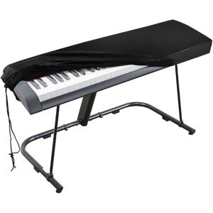 Housse de protection pour Clavier de piano à 88 touches, Clavier électronique Couvercle anti-poussière pour les synthétiseurs, Piano numérique Yamaha, Alesis Casio Roland - stretch Velours Noir - Neuf