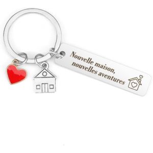 KAL-Porte Clé Maison,Cadeau Maison,Porte Clef Couple,Idee Porte Clef Couple Personnalisé,Cadeau Anniversaire Mariage - Neuf