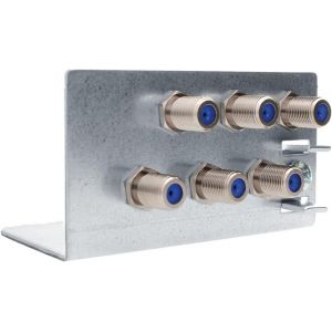maxx.onLine Angle de terre 6 positions pour commutateur satellite, LNB, amplificateur d'antenne, compensation potentielle pour câble coaxial, bloc de terre, rail de terre pour mise à la terre - Neuf