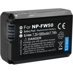 Batterie lithium-ion 7,2 V 1080 mAh pour Sony NP-FW50,Alpha 5000 5100 6000 6100 6300 6400 6500 NEX 3 5 6 7 Alpha 7 7II 7R 7RII 7S II III A33 A35 A37 A37 55 A3. 000 CyberShot DSC RX10 - Neuf