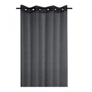 Voilage A Oeillets 140 X 260 Cm Linwood Noir - Neuf