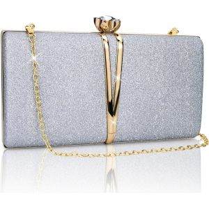 RFCBC-Petite Pochette Sacs De Soirée Pour Femmes Petits Sacs De Soirée Pour Femmes Sacs De Mariage Étincelants Argent Sacs à Main De Mariage Sacs à Main à La Mode Pour Femmes - Neuf