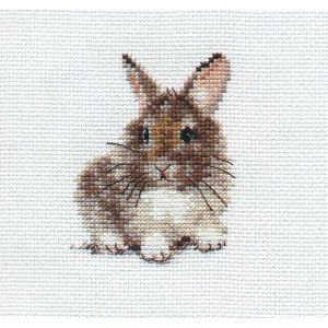 Kit Point De Croix Compt&eacute; "Lapin" 7x9 Cm - Neuf