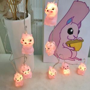 KAL-10 Led Enfants Chambre Animaux Guirlande Lumineuse Pour Vacances Mur Fenêtre Arbre Fête Cour Jardin Salon Dortoir Décoratif Squeeze Son Grinçant Écureuil (Écureuil, 5.4Ft/10Led) - Neuf