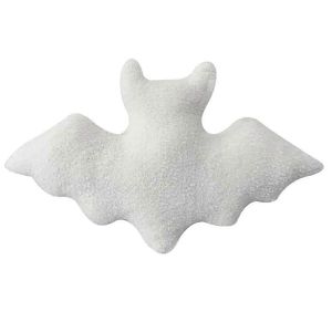 Coussin en peluche chauve-souris d'Halloween Coussin de mod&eacute;lisation de chauve-souris Blanc - Neuf
