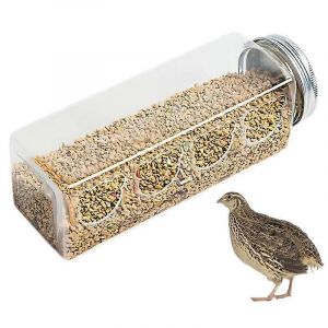 Mangeoires À Cailles Pas De Déchets 4 Ports Pas De Désordre Mangeoire À Poulet Pour Couveuse Mangeoire À Perroquets Portable Accessoires Pour Cailles Oiseaux - Neuf