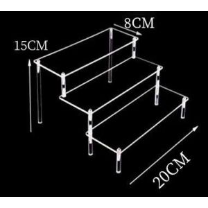 Présentoir en acrylique transparent pour figurines d'anime,étagère à cupcakes,organisateur de desserts,présentoir de bijoux,support de parfum-3 layers-20cm- - Neuf