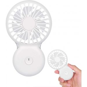 Mini ventilateur à main personnel,mini ventilateur de collier USB portable avec veilleuses à LED - Neuf