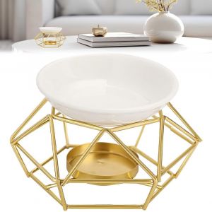 Br&ucirc;leur &Agrave; Huile,Br&ucirc;leur De Cire Br&ucirc;leur &Agrave; Huile En C&eacute;ramique En M&eacute;tal Br&ucirc;leur Fondant Cire Parfum&eacute;e Bruleur Huile Essentielle Parfum Bruleur Bougie Br&ucirc;leur &Agrave; L'huile Aromatique Pour De Yoga - Neuf